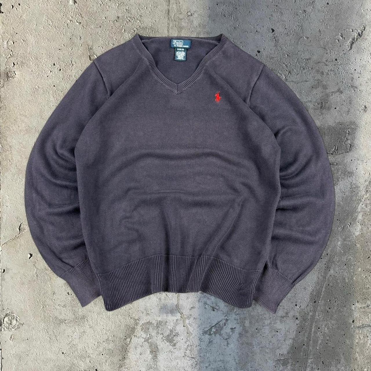 Polo Ralph Lauren 90s chunky knit v neck jumper