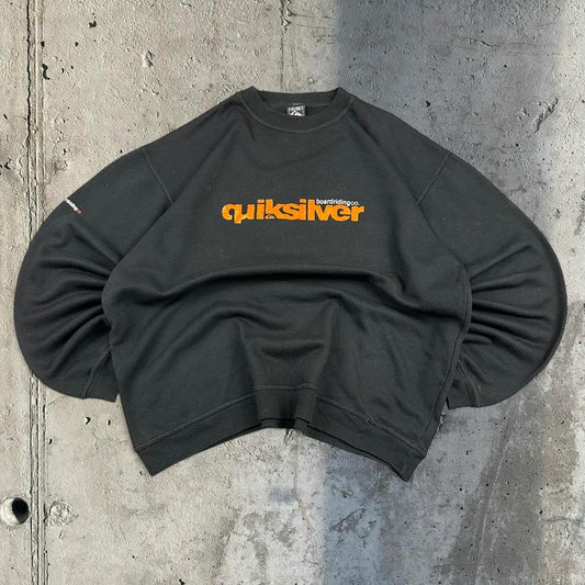 Quiksilver Vintage 2000s Surfwear company grunge y2k spellout sweatshirt