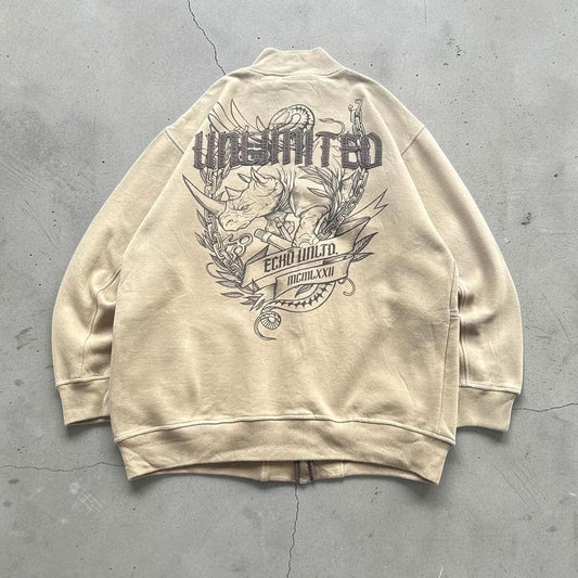 Ecko unltd vintage Y2K skater 2000s spellout zip sweatshirt