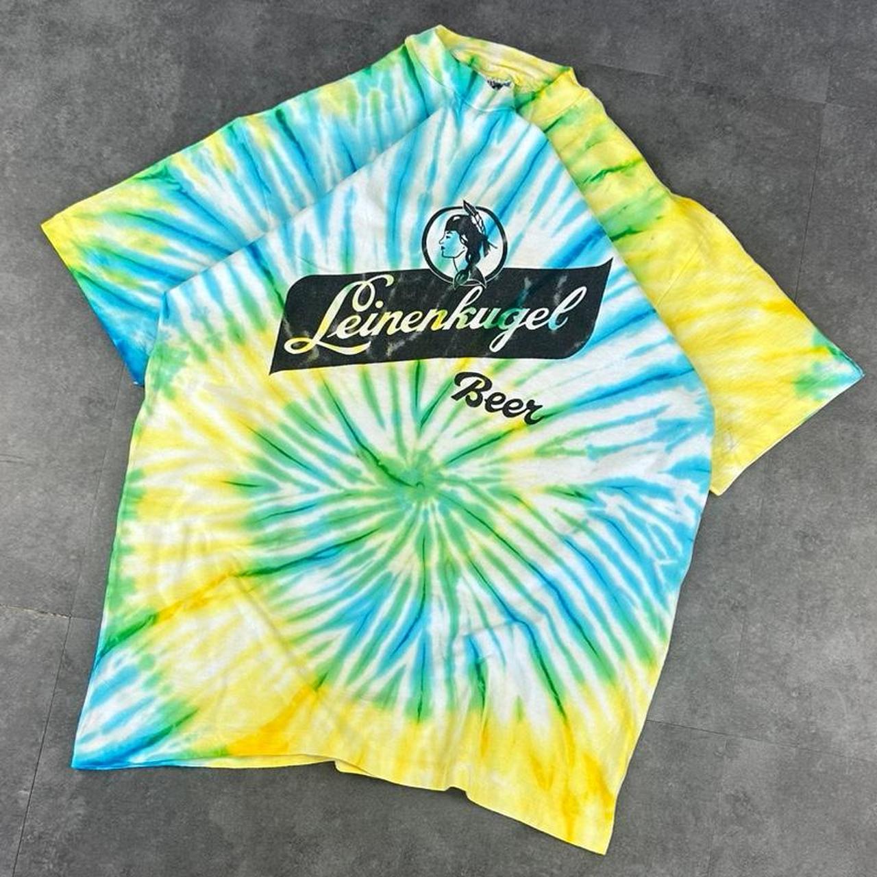 Hanes Beefy T 2000s Print graphic Tie dye T shirt
