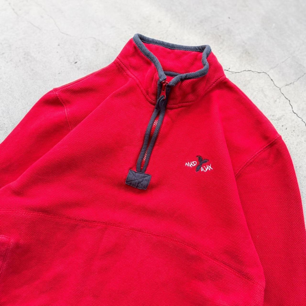 Kangaroo Poo Vintage Y2K Surfwear red 1/4 zip sweatshirt