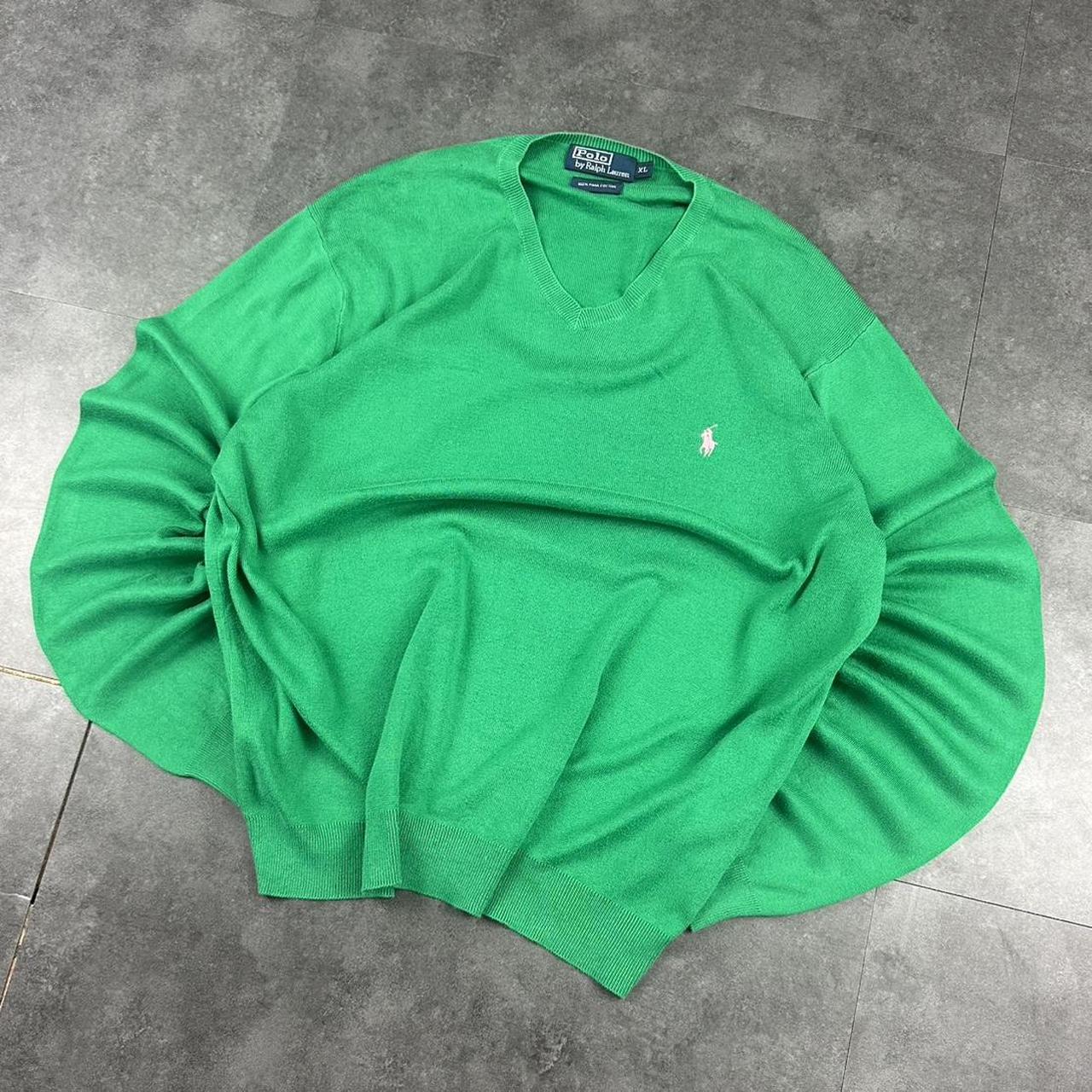 Polo Ralph Lauren 90s cotton V neck knit sweatshirt