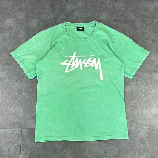 Stüssy T 2000s Y2K logo print graphic T shirt