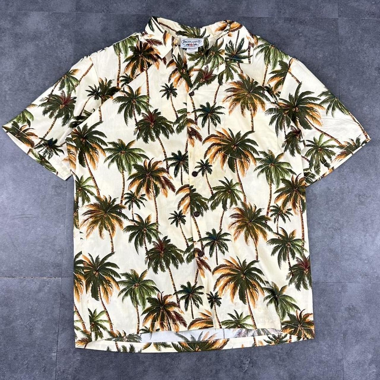 Pacific Legend 2000s vintage 90s Y2K lightweight Summer Hawaiian button down bowling Shirt