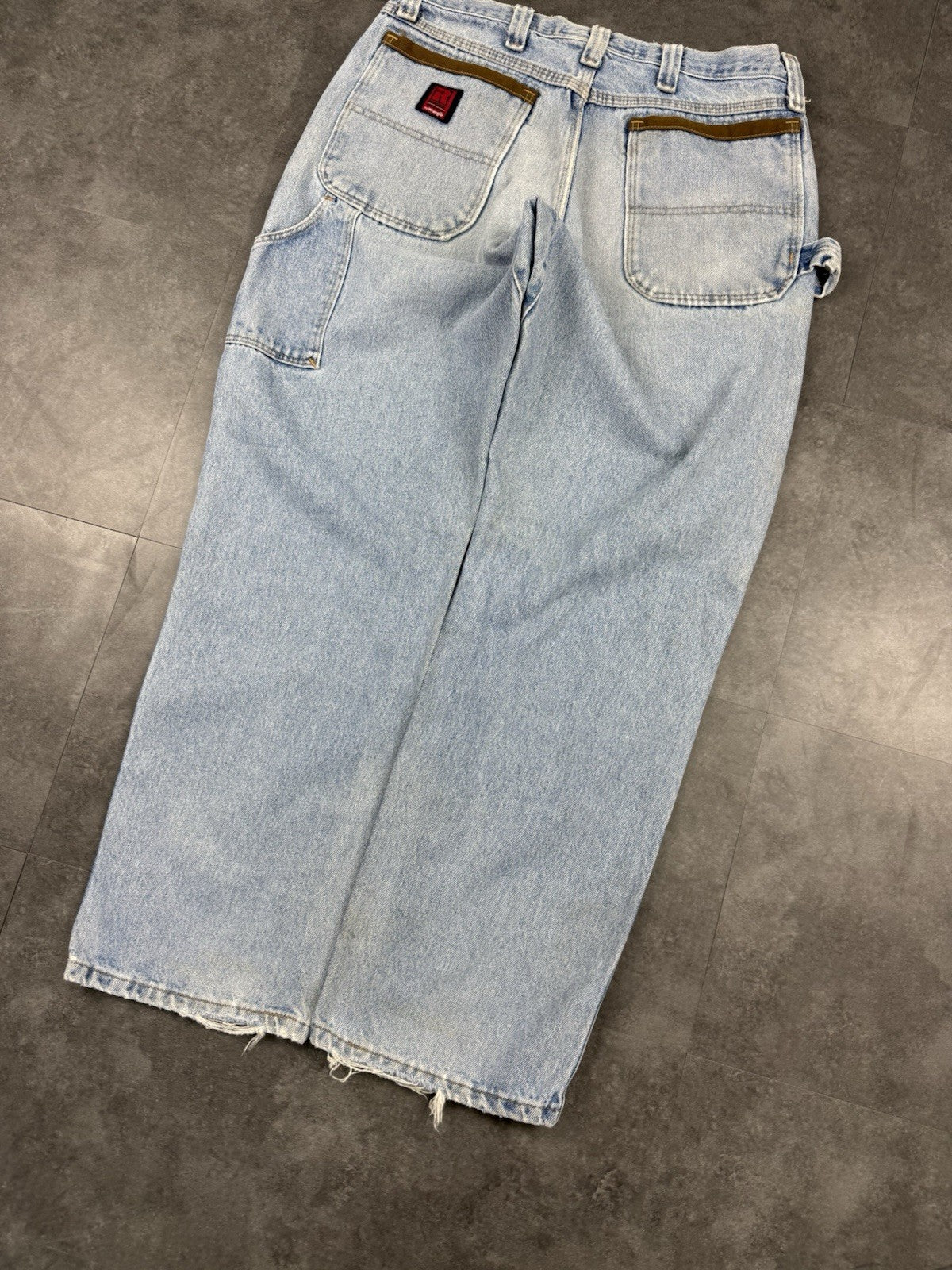 Wrangler DuraSheild Jeans Mens Y2K Denim USA Vintage Carpenter Straight 36W 32L