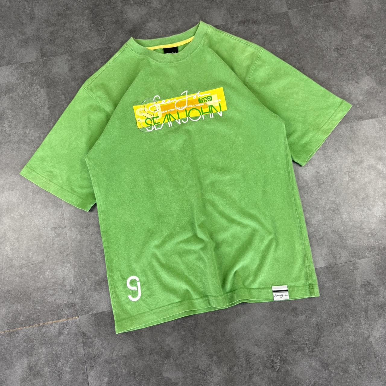 Sean John 2000s Print graphic logo hiphop T shirt