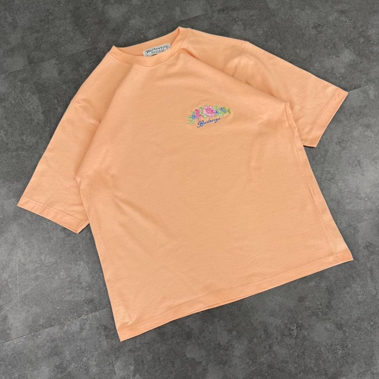 Burberrys 90’s floral embroidered T shirt