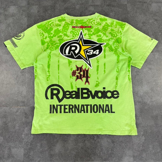 Real B Voice international 2000s graphic print logo spellout T shirt
