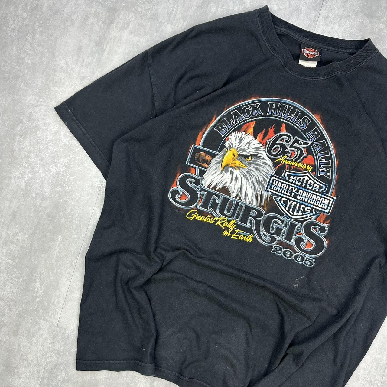 Vintage 2000s Harley Davidson eagle/mount rushmoor T shirt