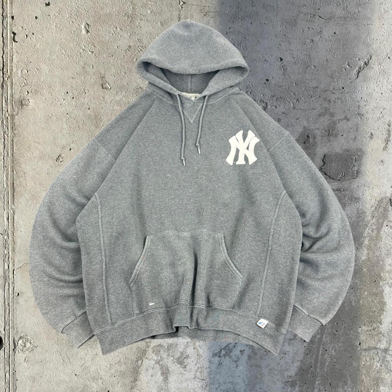 Russell athletic X Yankee embroidered Baseball 1/4 zip hoodie