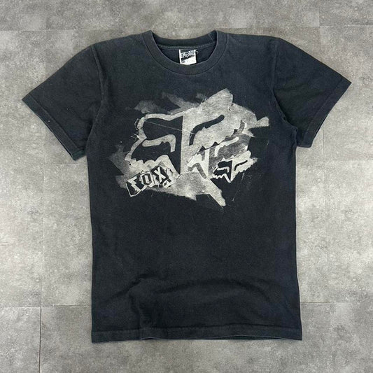 Fox Racing T 2000s Print Logo design graphic T shirt