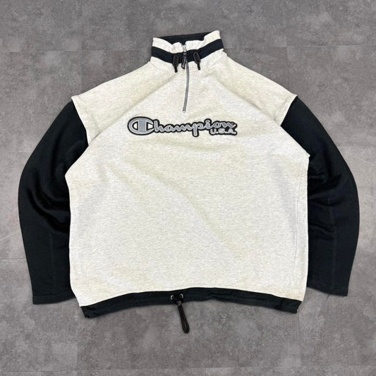 Champion 2000s vintage Spellout big logo 1/4 zip Sweatshirt