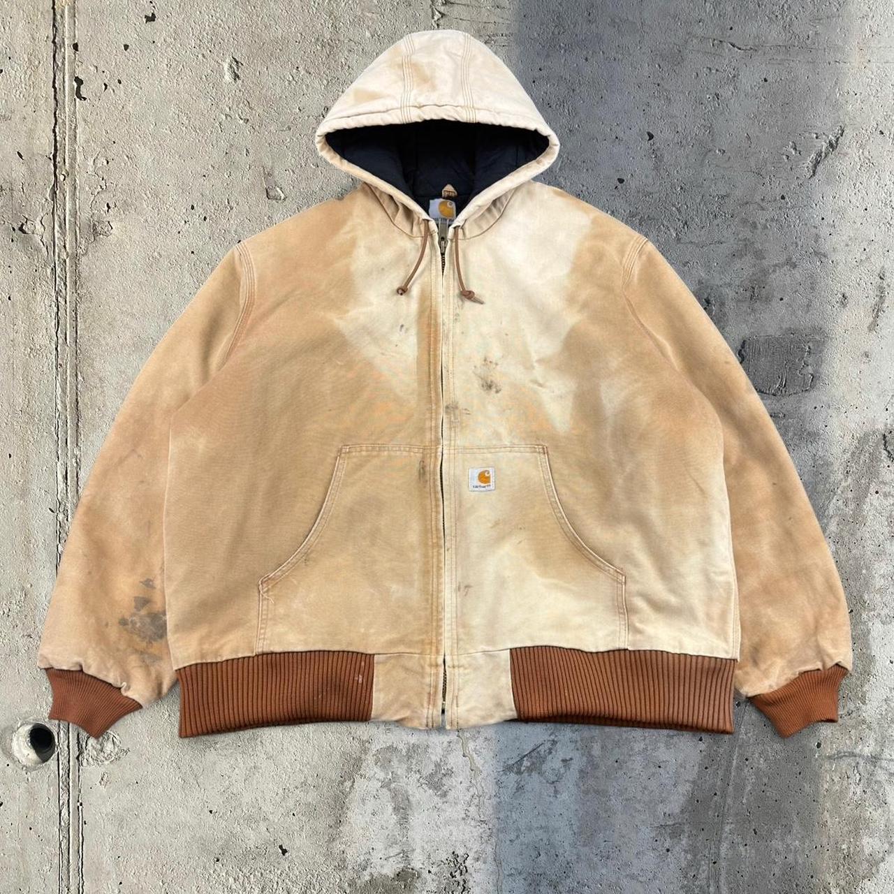 Vintage 90s brown Carhartt hooded active jacket