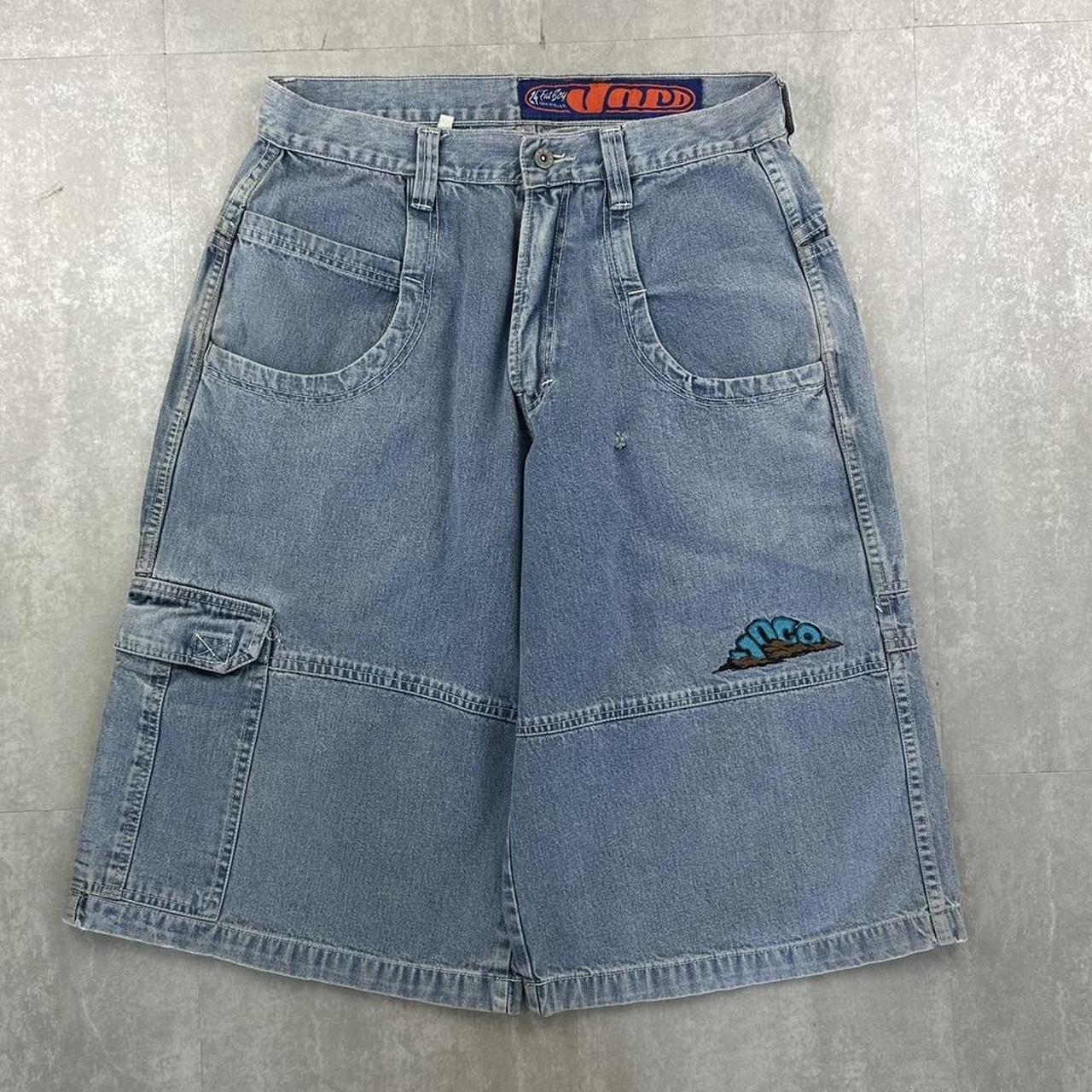 JNCO 2000s spellout carpenter style jorts