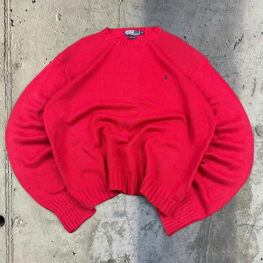 Polo Ralph Lauren 90s chunky knit heavyweight fisherman’s jumper