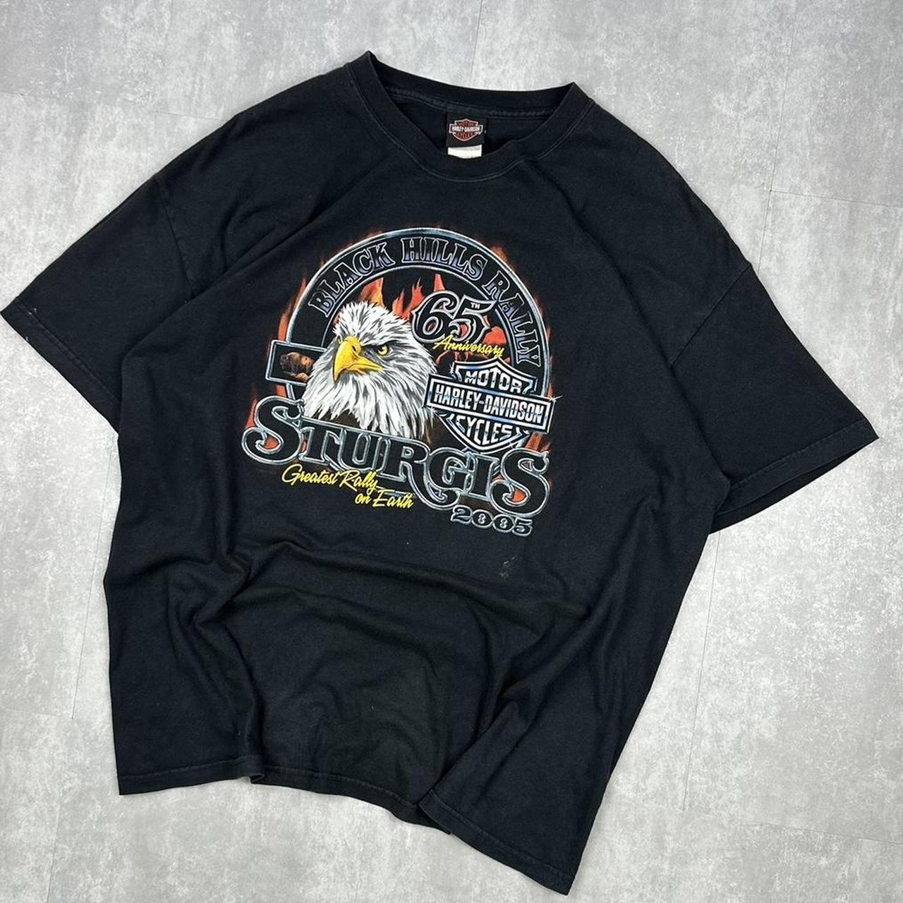 Vintage 2000s Harley Davidson eagle/mount rushmoor T shirt