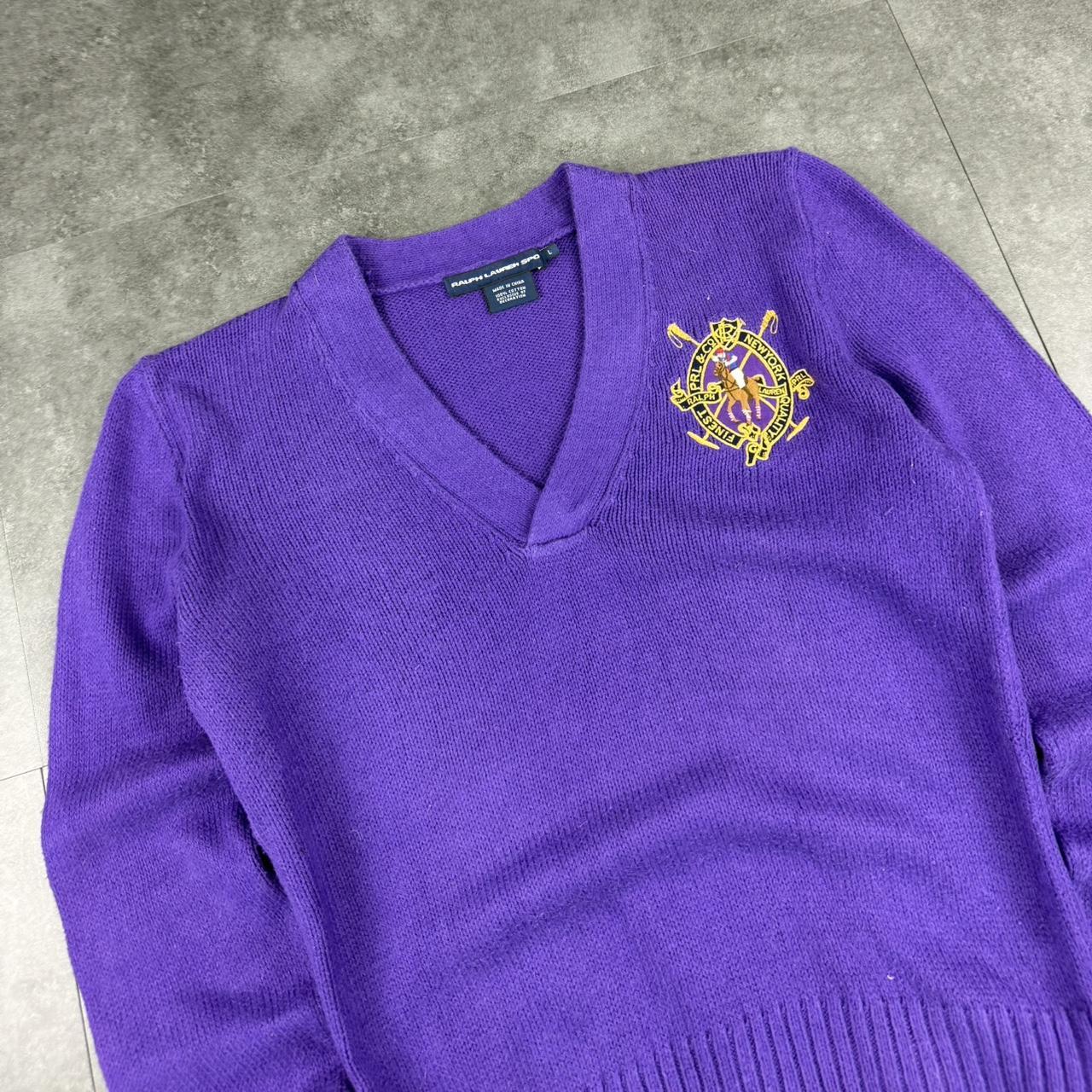 Polo Ralph Lauren 90s chunky knit heavyweight v neck jumper