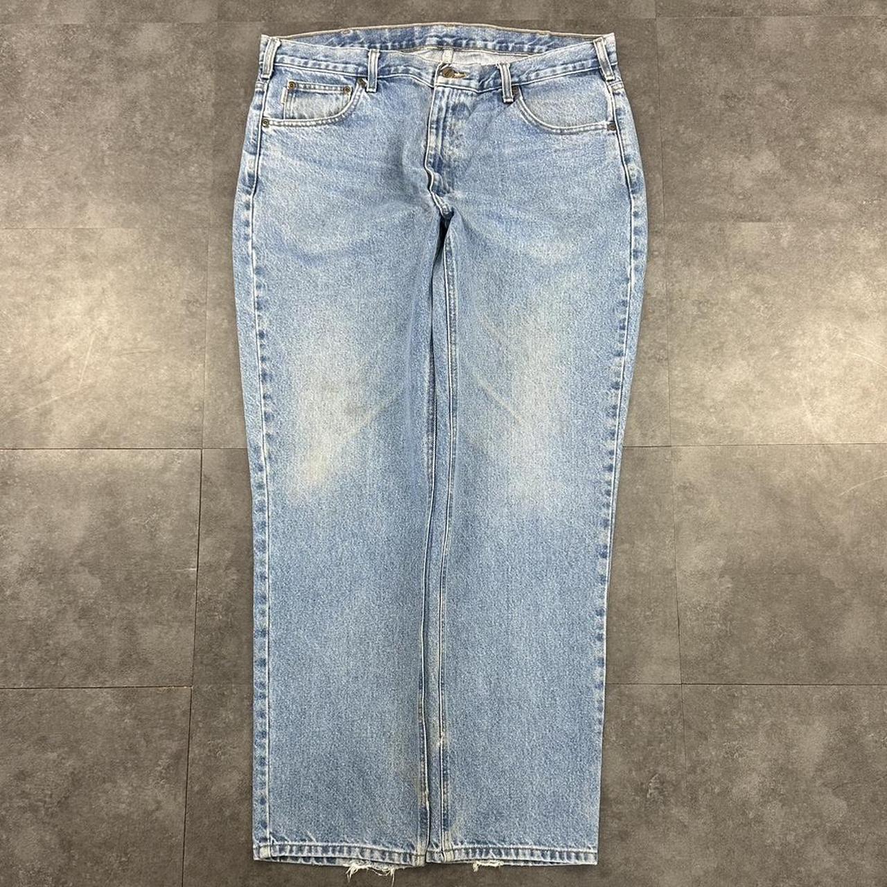 Carhartt 2000s dungaree workwear comfort fit denim cargo trousers