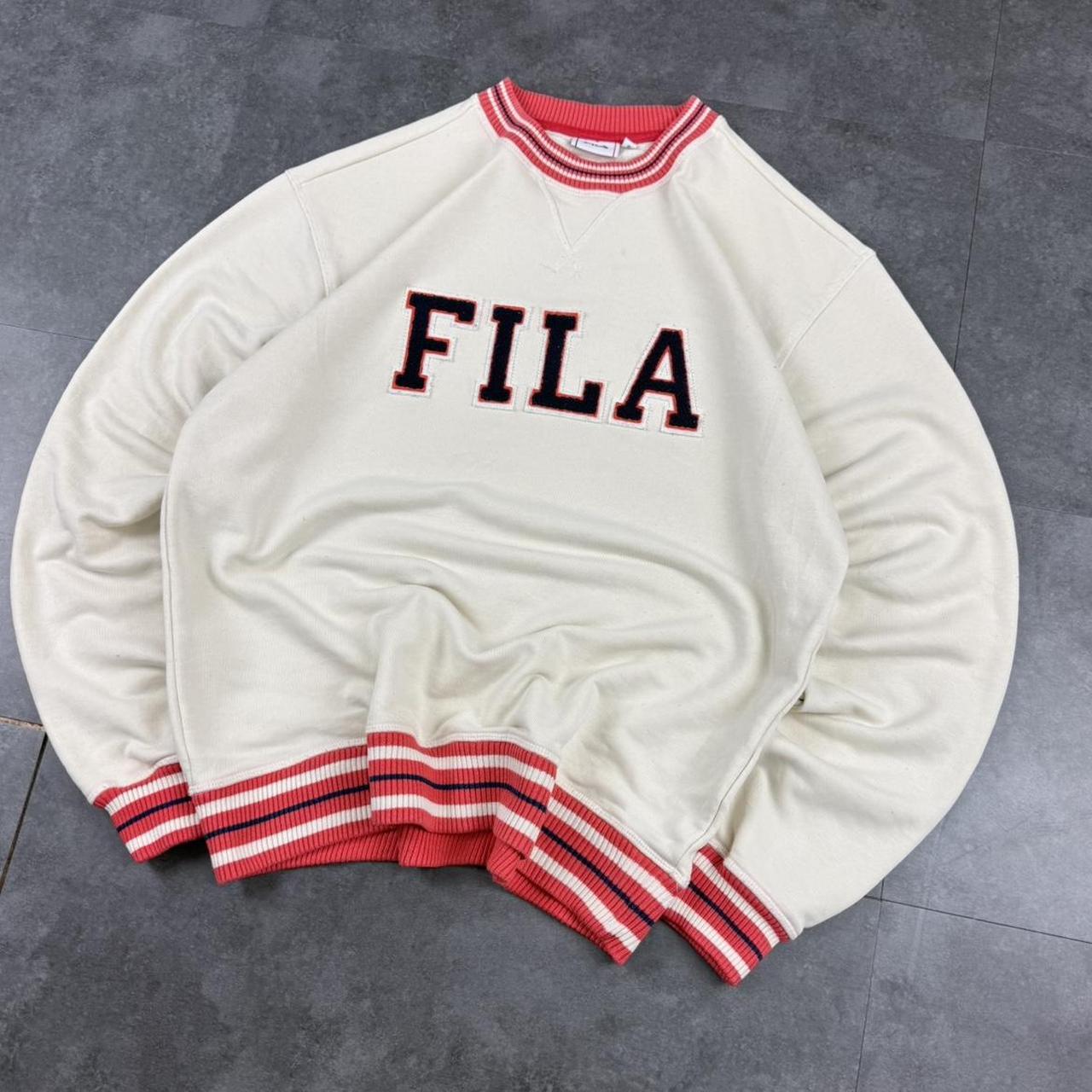 Fila 2000s chunky mock neck college sweatshirt