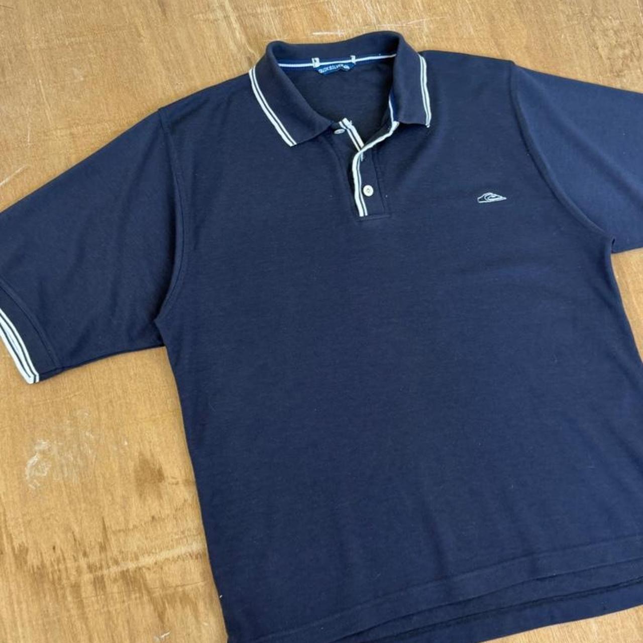 Quiksilver Surfwear navy blue Y2K Polo Shirt