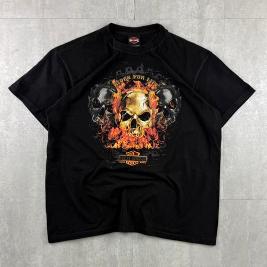 Harley Davidson 2000s biker spellout T shirt