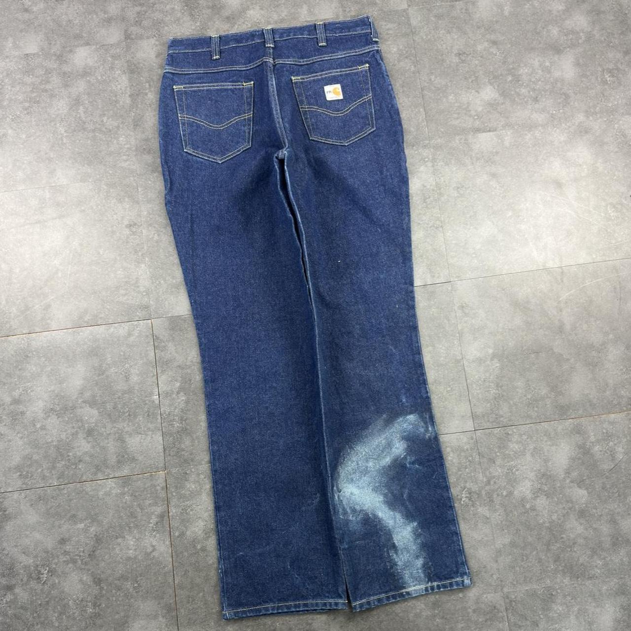 Carhartt 2000s dungaree workwear comfort fit denim cargo trousers