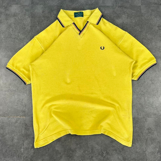 Fred Perry 2000s embroidered logo collared T shirt