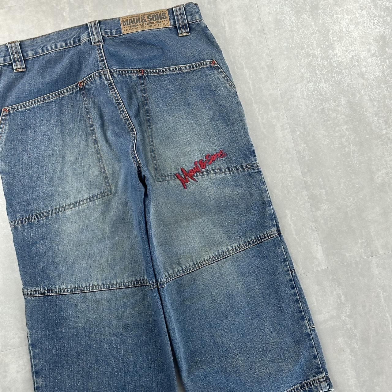 Japanese style 2000s spellout carpenter style jorts