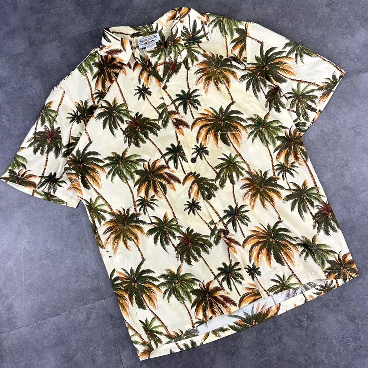 Pacific Legend 2000s vintage 90s Y2K lightweight Summer Hawaiian button down bowling Shirt