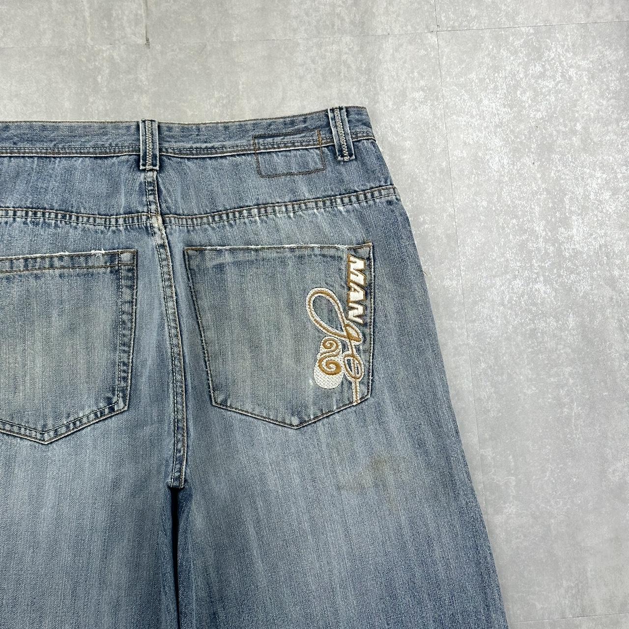 Mango Japanese style 2000s spellout carpenter style jorts