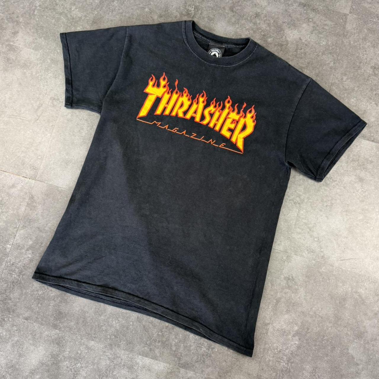 Thrasher 2000s graphic print logo spellout T shirt