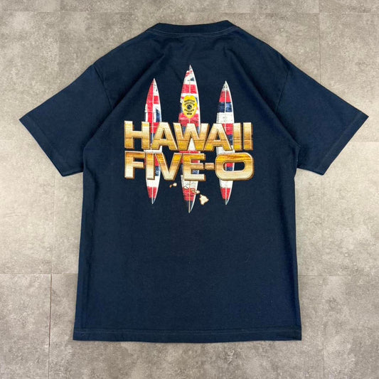 Hawaii Five O T 2000s surfwear Logo design graphic T shirt