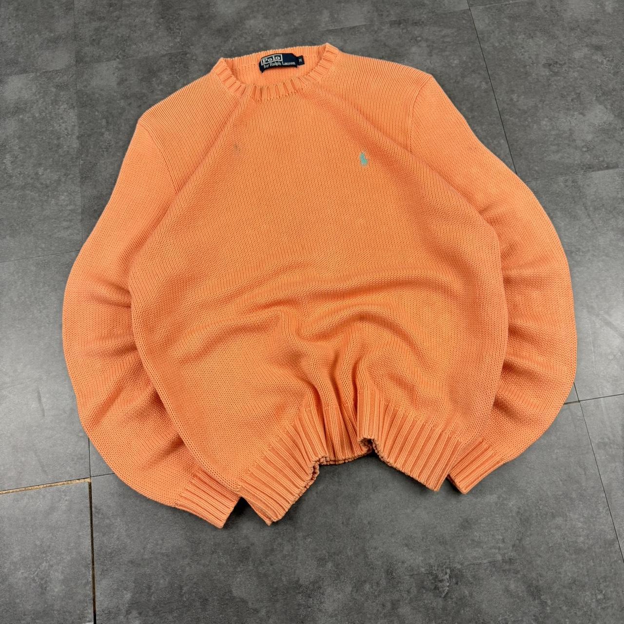 Polo Ralph Lauren 90s chunky knit heavyweight orange jumper