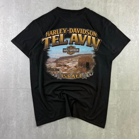 Harley Davidson 2000s biker spellout T shirt