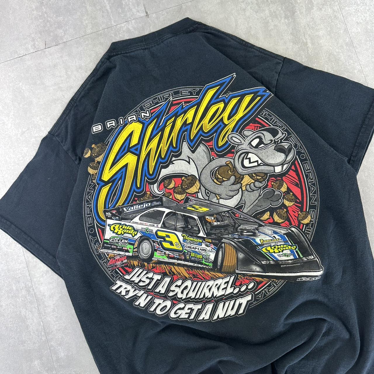 NASCAR 2000s grunge vibe USA spellout T shirt