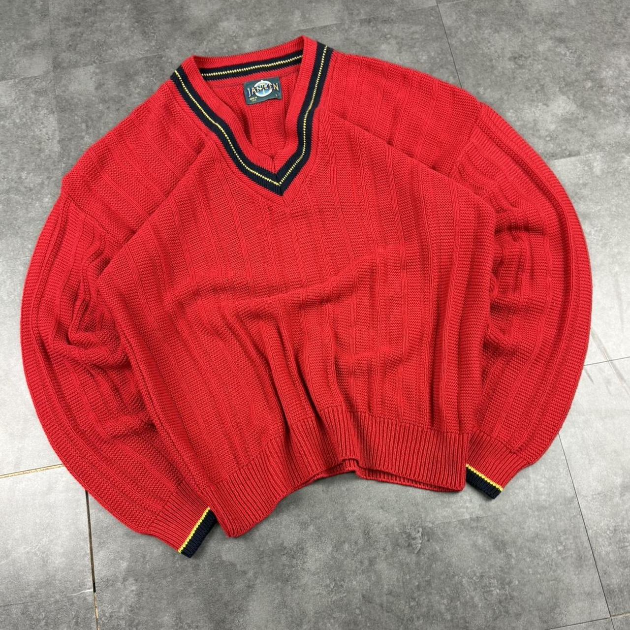 Vintage Jantzen 90s chunky knit prep polo style jumper