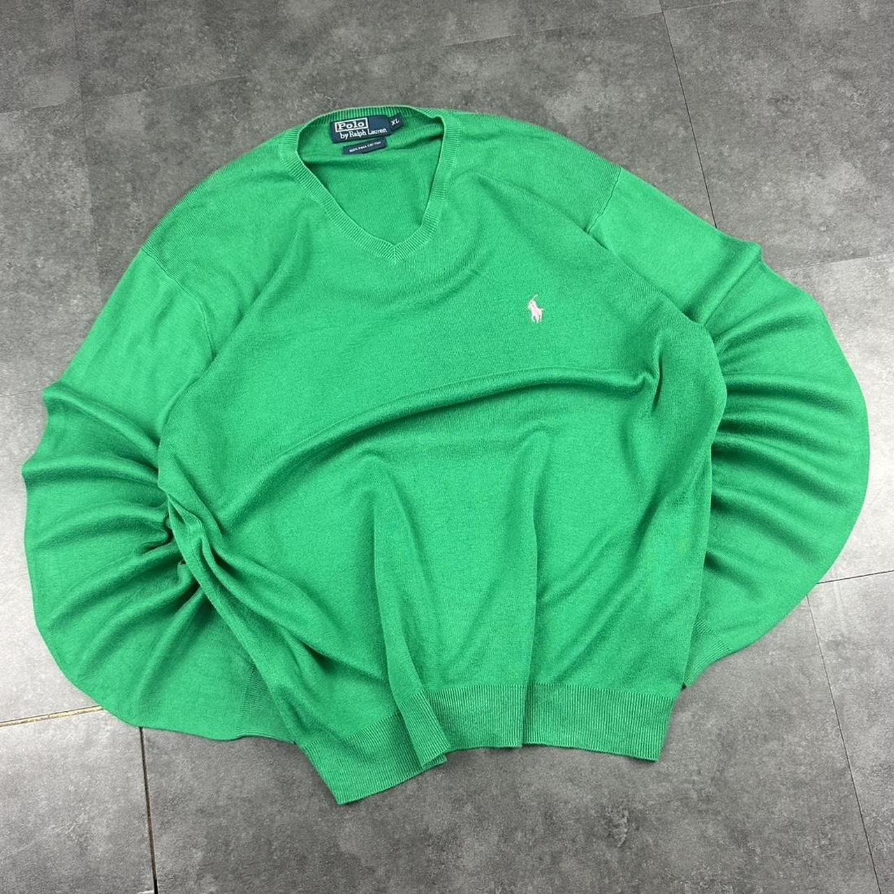 Polo Ralph Lauren 90s cotton V neck knit sweatshirt