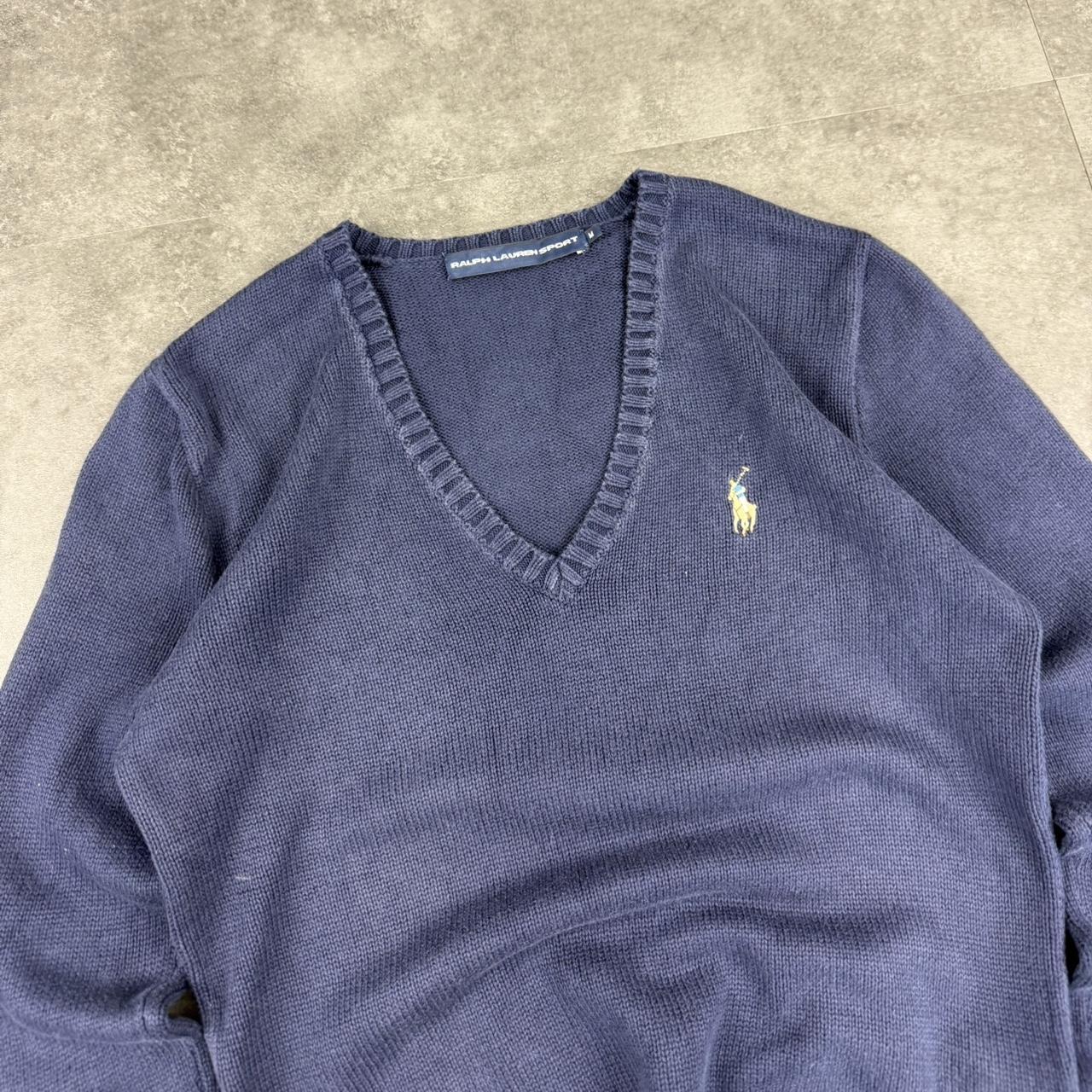 Polo Ralph Lauren sport 90s heavyweight chunky knit pullover v neck Jumper