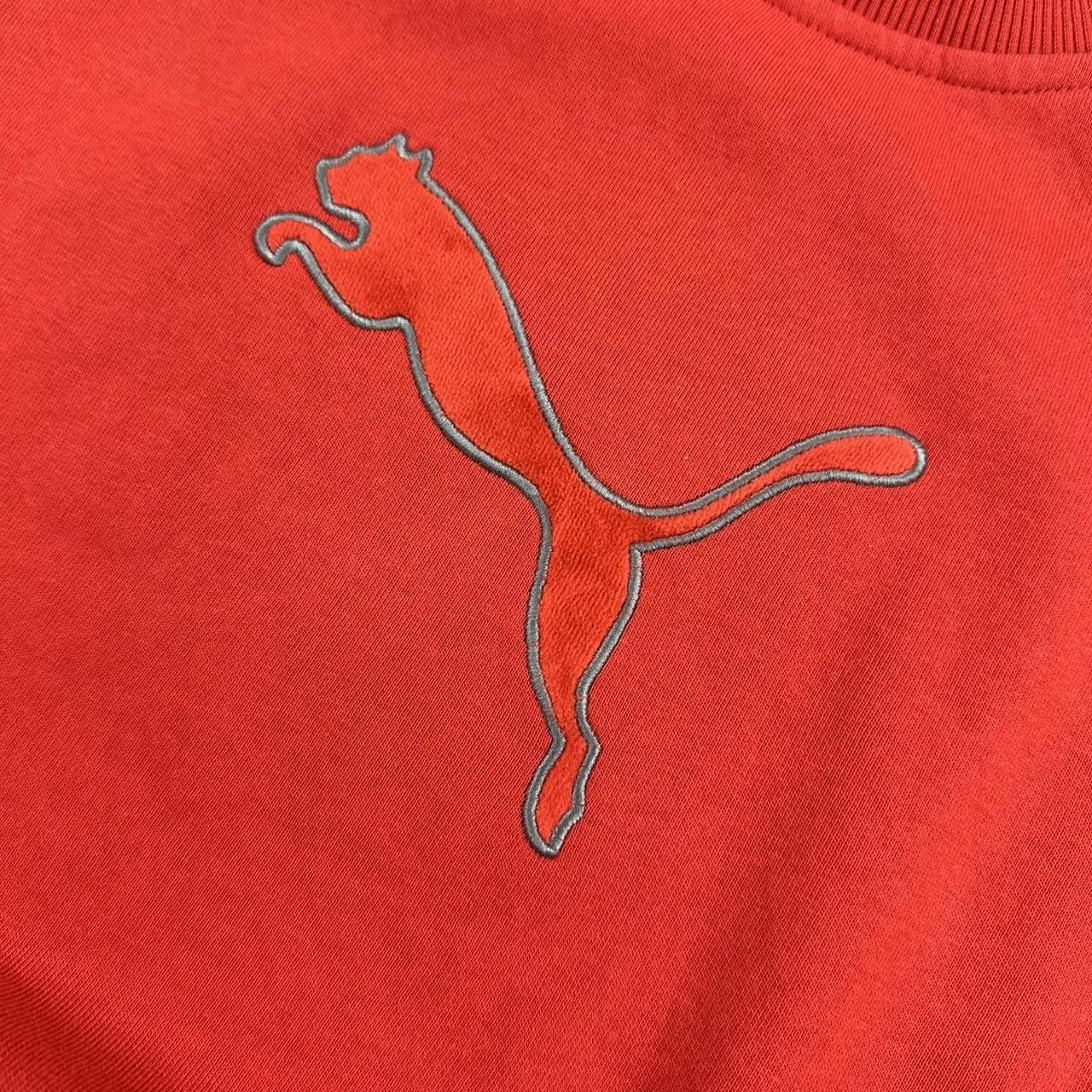 Puma 2000s vintage sportwear big Logo classic embroidered big logo sweatshirt