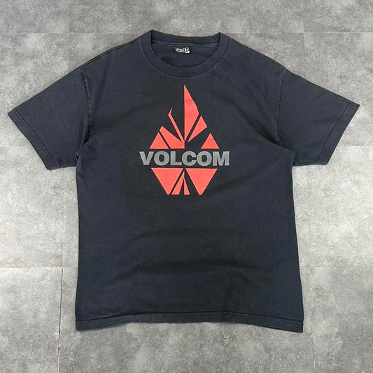 Volcom T 2000s Print Logo Red design graphic T shirt