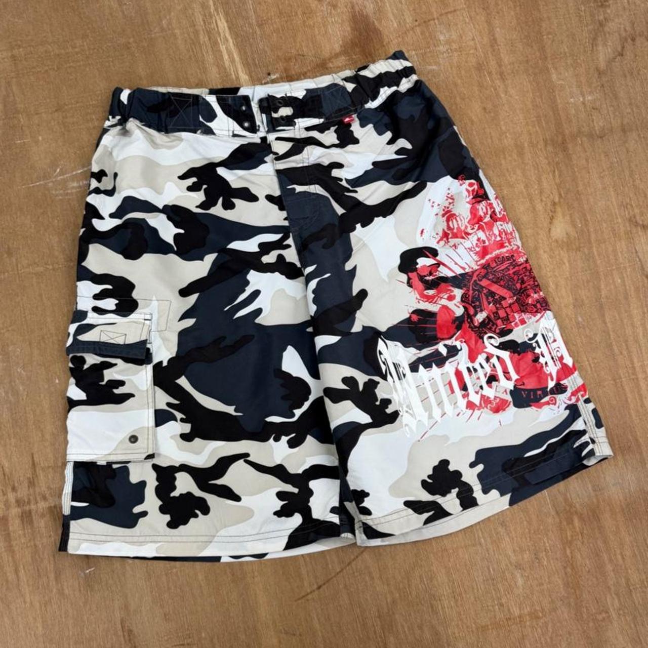 Rodeo camo Surfwear Y2K swim shorts