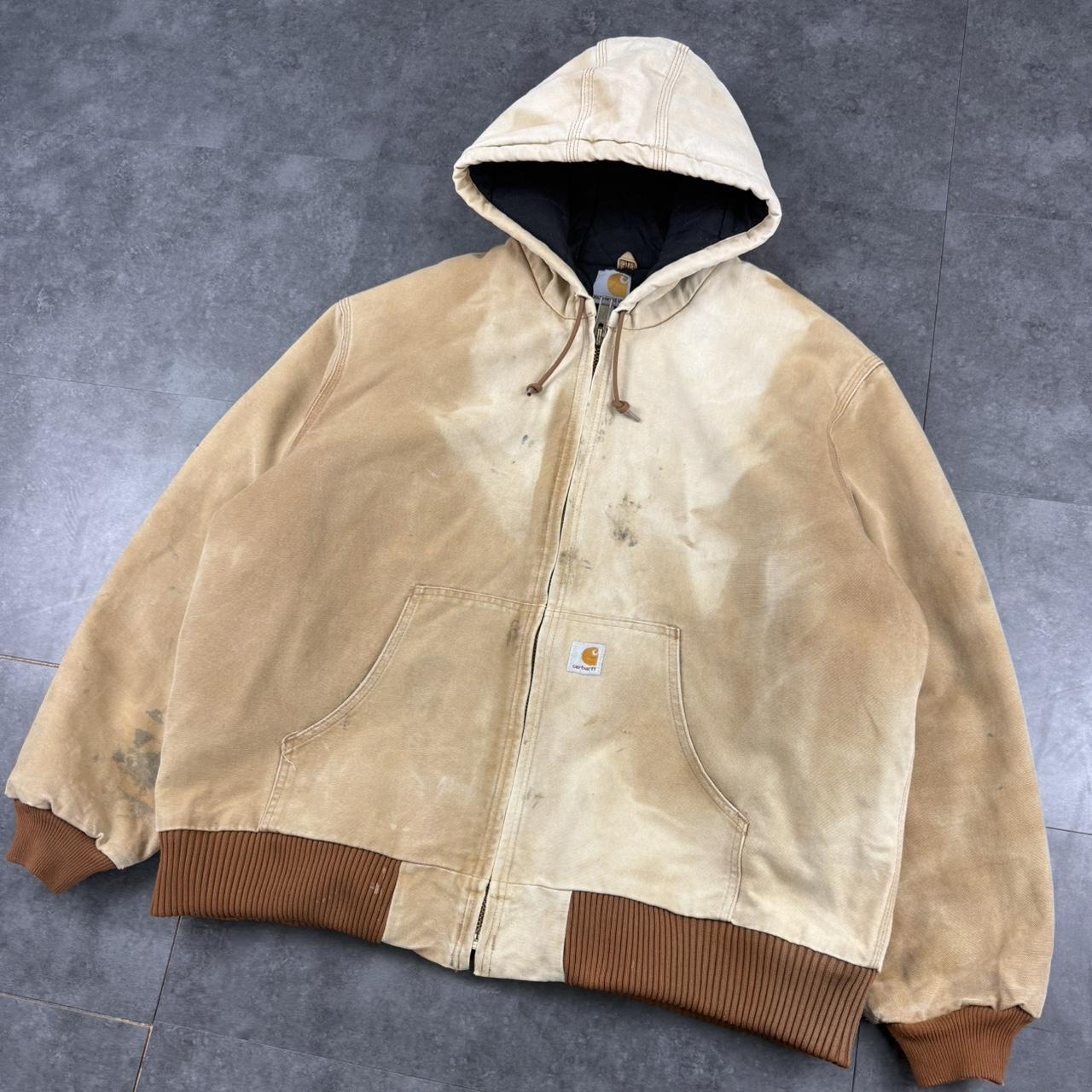 Vintage 90s brown Carhartt hooded active jacket