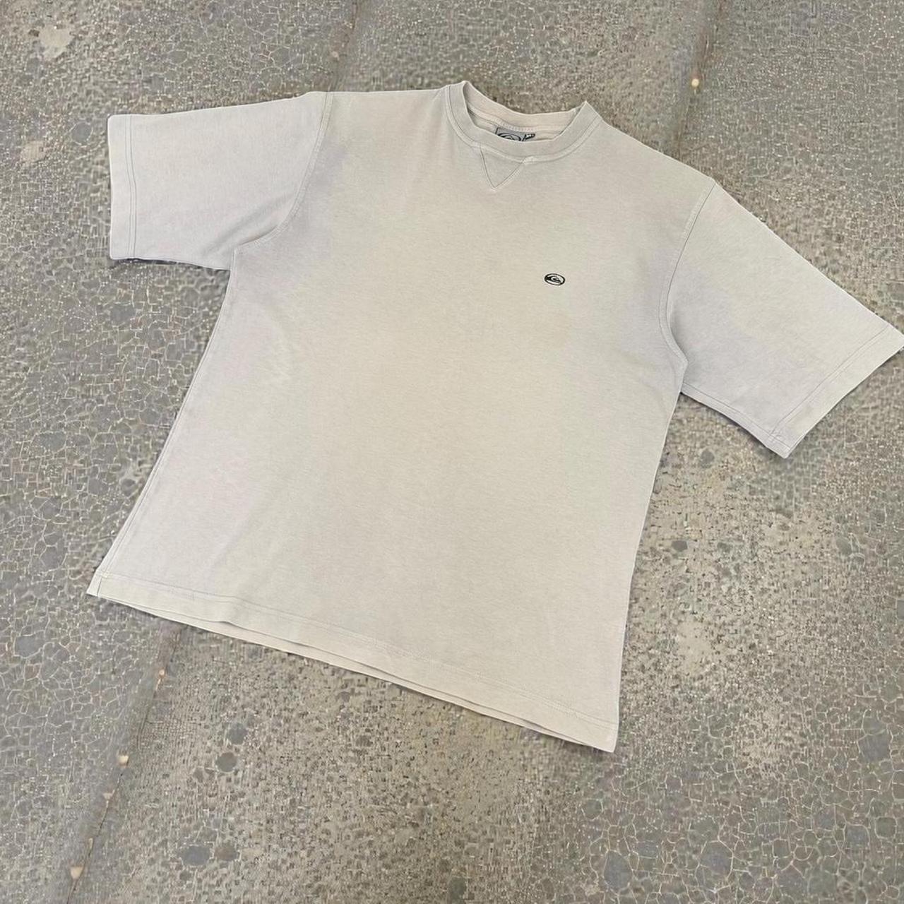 Quiksilver Vintage Y2K Surfwear mock neck logo boxy T-Shirt