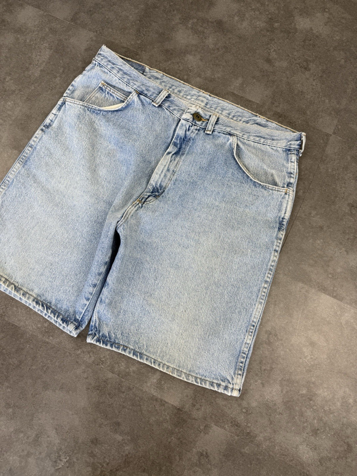 Wrangler Vintage Baggy Loose Jorts 90s Y2K Denim Jeans Shorts Skater 38W