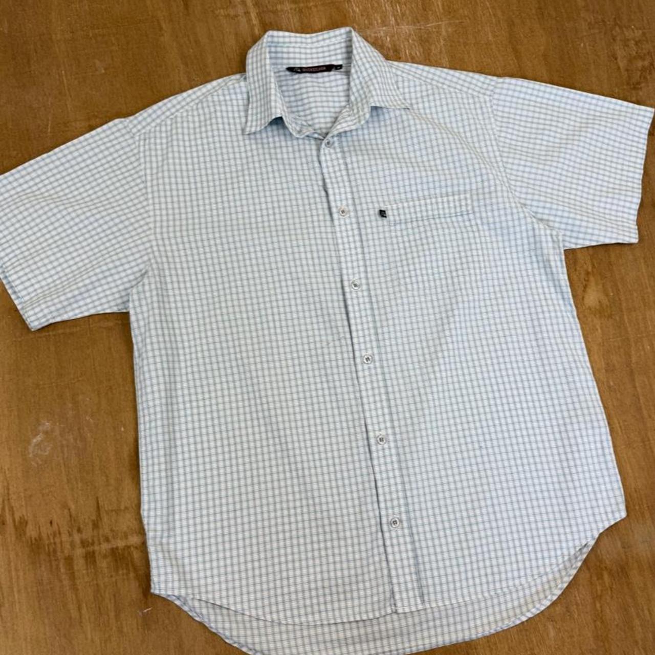 Quiksilver Vintage Y2K checked short sleeve button Shirt