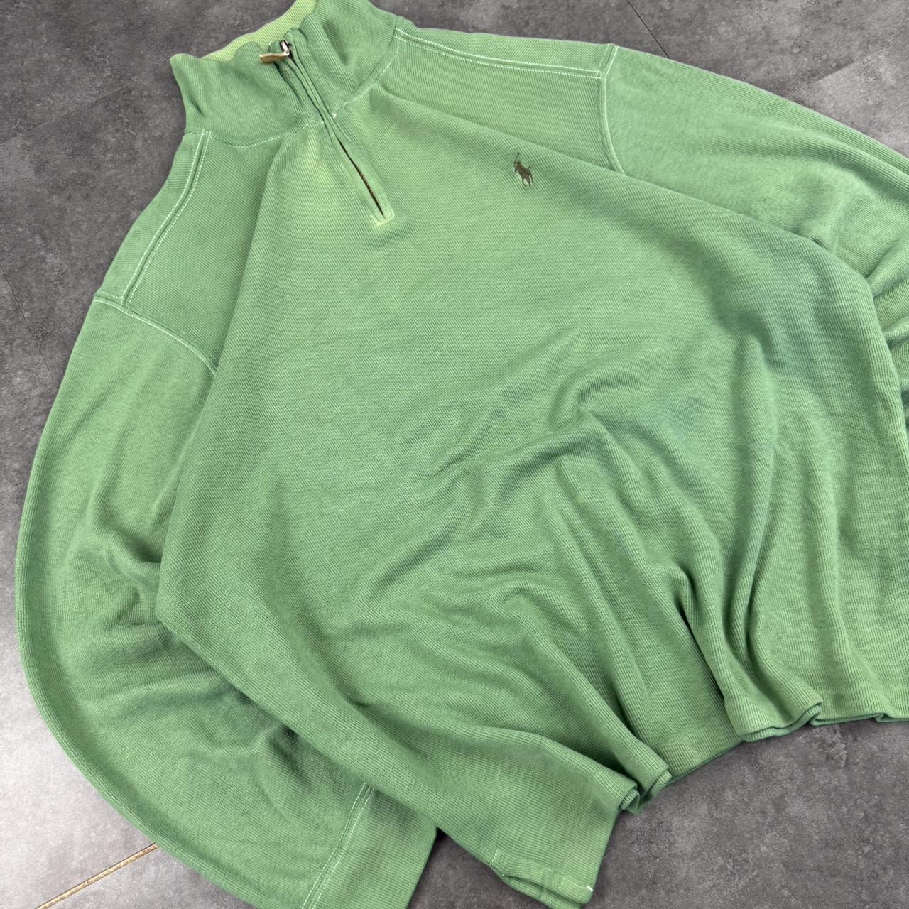 Polo Ralph Lauren 90s chunky knit heavyweight cream 1/4 quarter zip jumper