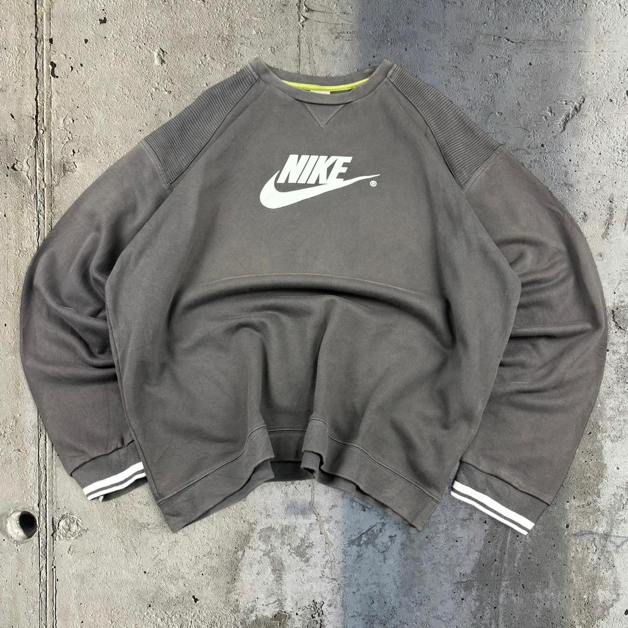 vintage Nike grey tab 2000s spellout embroidered big spellout sweatshirt
