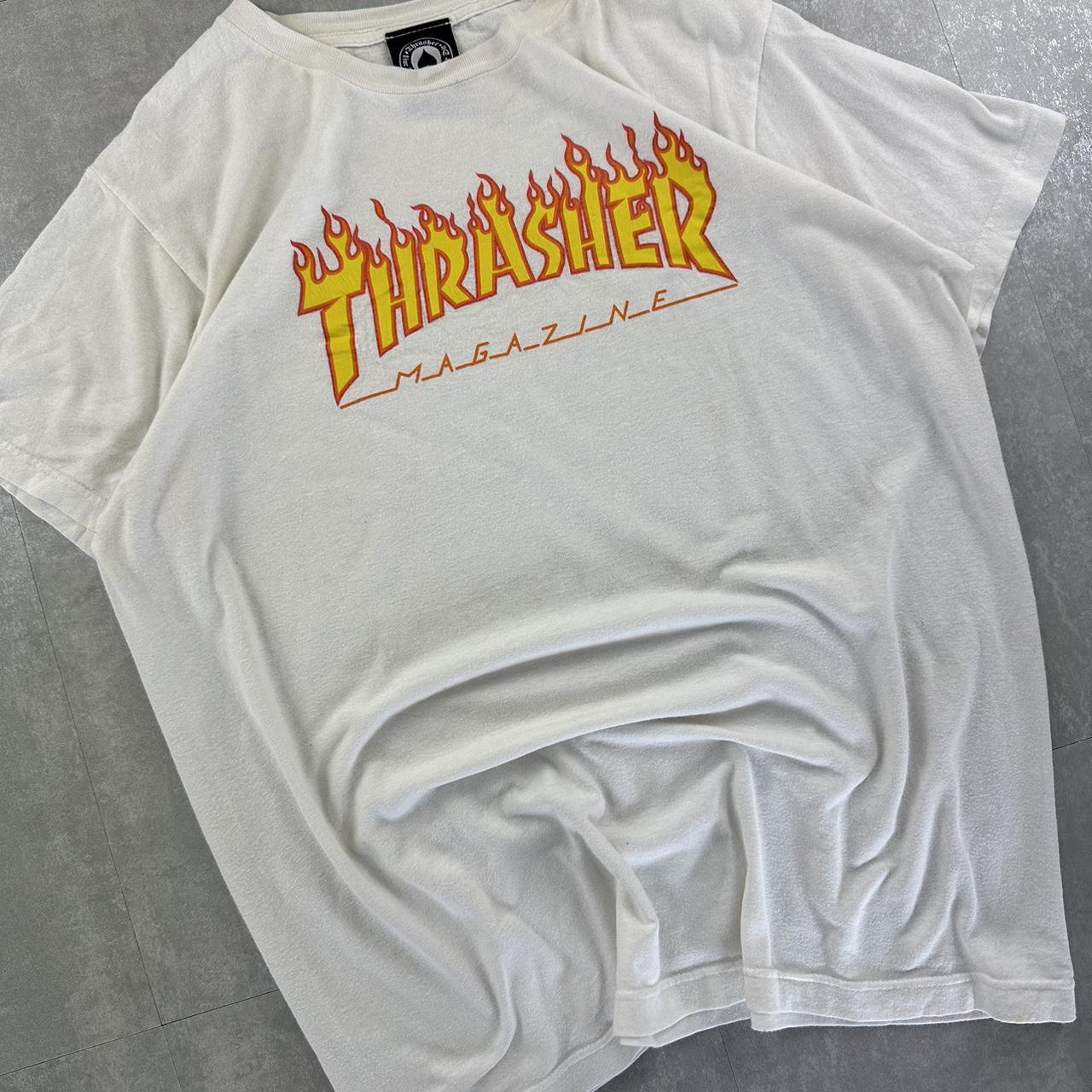 Thrasher skateboards 2000s spell out t shirt