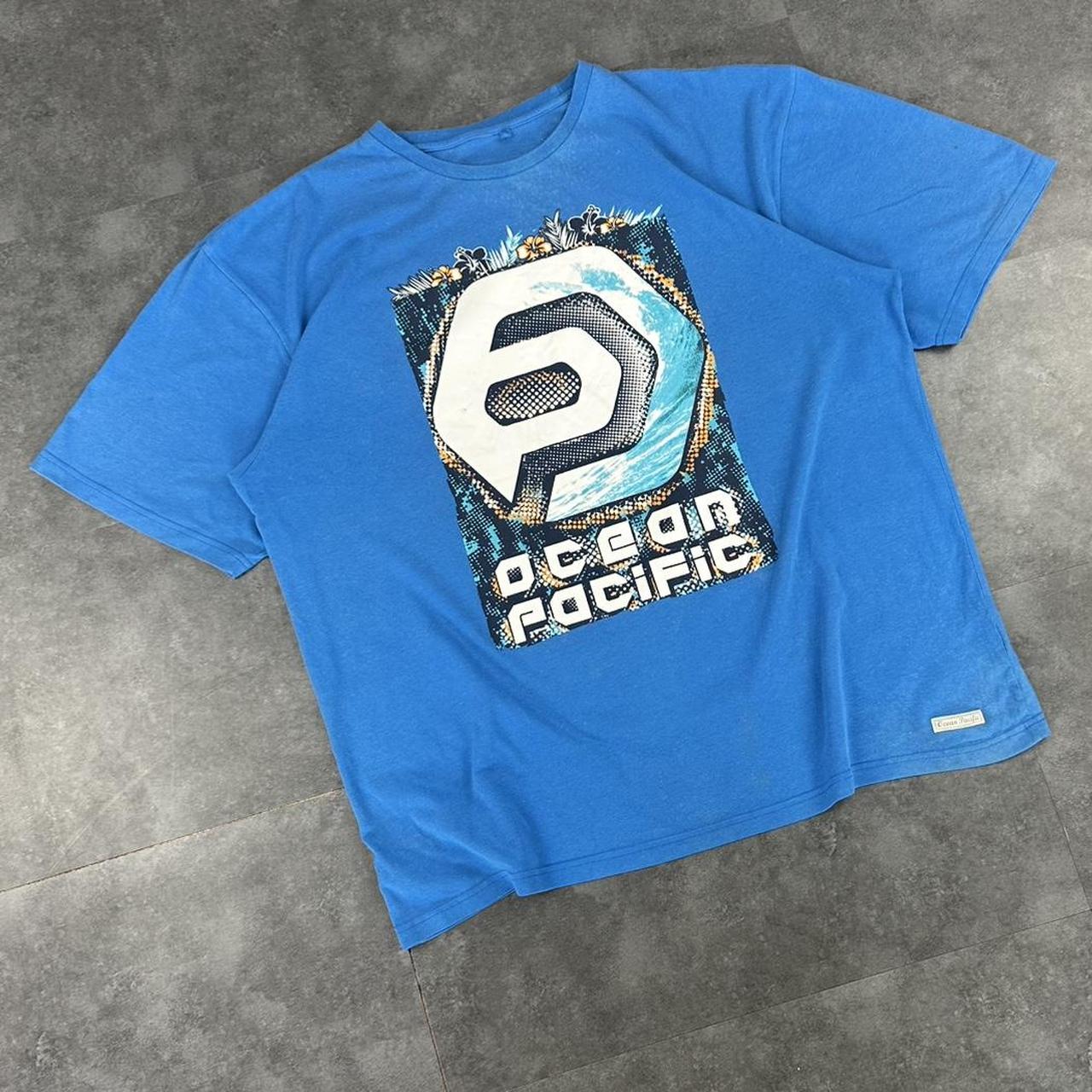 Ocean Pacific 90s Y2K surf T print graphic logo shirt