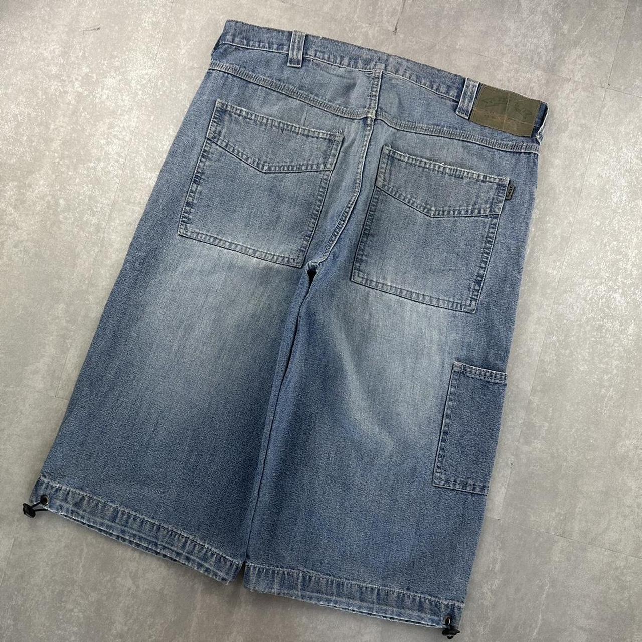 Japanese style 2000s spellout carpenter style jorts